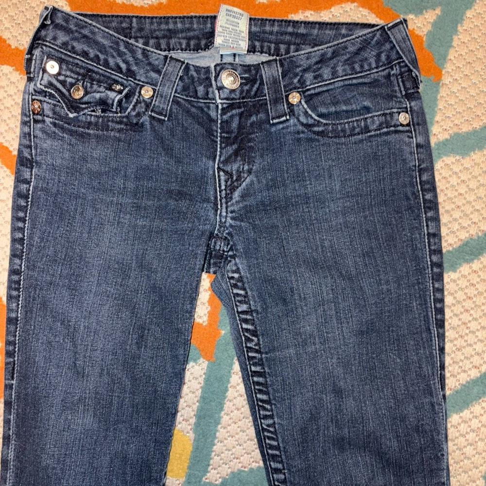 True Religion Becca Super T Skinny Jeans Women’s Size 28 Dark Wash Made in USA - Picture 3 of 11